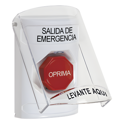 Botón Multipropósito, Texto Salida De Emergencia, Llave para Restablecer, Bocina Integrada De Alarma, Tapa De Policarbonato, 2 Relevadores forma C, Interior