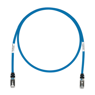 Patch Cord Cat6A, Blindado S/FTP, CM/LS0H, 7.62 Metros (25 Pies), Color Azul