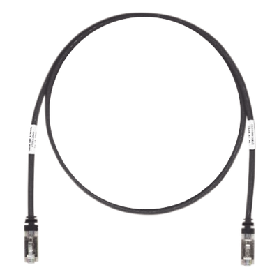 Patch Cord Cat6A, Blindado S/FTP, CM/LS0H, 2.13 Metros (7 Pies), Color Negro