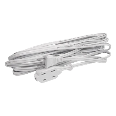 Extensión Eléctrica Doméstica de 3 metros / 127 V CA 8 A Máximo / Color Blanco.