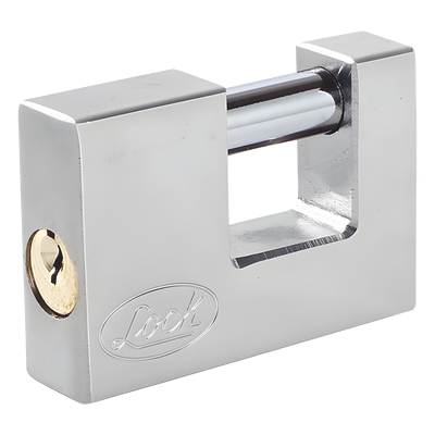 Candado para Cortina Metálica / Medida 70 mm/ Acabado Cromo Satinado/ Nivel de Seguridad 6 / Llave Estándar.