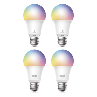 KIT 4 Focos Smart Wi-Fi Light Multicolor / A60 E27 / 806 Lúmenes / 8.3 W / Dimmable 1-100% / Control por Voz Alexa-Google / Programación y Temporizador / Modo Ausencia / Monitoreo de Energía / No Requiere Hub