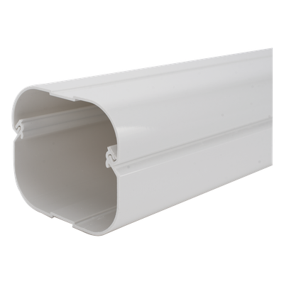 Kit de Canaletas Para la Organización de Tuberías y Cables Eléctricos en Instalaciones de Aire Acondicionado, Uso en Interiores y Exteriores, PVC Rígido, Ideal Para Minisplit, Contenido de Kit (11 Piezas), (3000-00000)