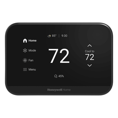 Termostato inteligente con pantalla táctil de 4.3 pulgadas, WiFi, Bluetooth y Matter, para bomba de calor 3H/2C o sistema convencional 2H/2C, color negro