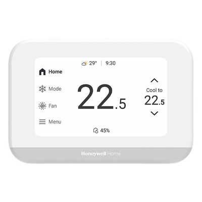 Termostato inteligente con pantalla táctil de 4.3 pulgadas, sensor de humedad, hasta 3H/2C bomba de calor, Wi-Fi, Bluetooth y Matter, color blanco