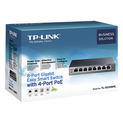 Easy Smart Switch PoE JetStream , 8 puertos 10/100/1000 Mbps 55 W