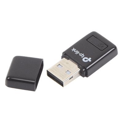 Mini Adaptador USB inalámbrico N 300 Mbps 2.4 GHz con 1 antena interna