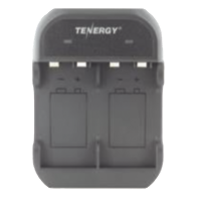 Cargador Rápido 2 Bahías / Baterías Ni-MH 9V / Cable USB Incluido / Adaptador de Corriente NO Incluido / Color Negro