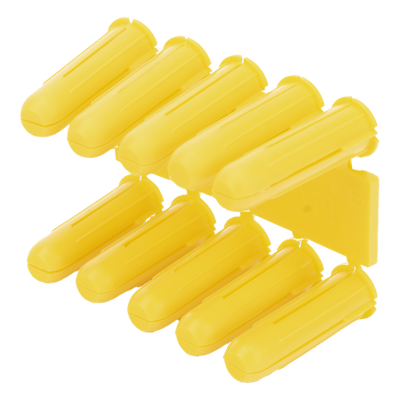 Taquete amarillo 7/32″ para tornillos 8mm x 1″ (100pzs) (1102-02100)