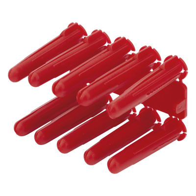 Taquete de 1/4  plástico paquete de 100 piezas para fijar objetos con tornillo en muros y techos de concreto o superficies sólidas, compatible con tornillo TH10X de 10 x 1 1/2″  (1103-03100)