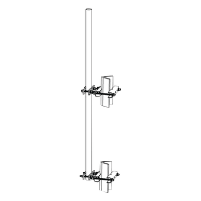 Montaje lateral con Mástil de 1.9″ diam. x 6′ (1.8m) longitud.