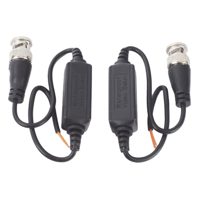 Kit de Transceptores (Baluns) para EXTERIOR TurboHD Hasta 4K HD-TVI / HD-CVI / AHD / CVBS / COAXITRON / AUDIO POR COAXITRON / Menu OSD / CONECTORES 100% COBRE / Con Cable RF Blindado. Distancia de hasta 200 m en 4K. Calidad PREMIUM