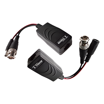 Kit de transceptores activos TURBO HD. Convierte 36/24 Vcc a 12 Vcc regulados, a través de cable UTP Cat5e / 6. Transmision de 200 m (Revisar tabla de resoluciones )
