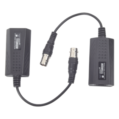 Kit EXTENSOR IP por cable CABLE COAXIAL para distancias de HASTA 200 m / REUTILIZA EL CABLEADO EXISTENTE PARA CONECTAR CÁMARAS IP / No Requiere Energía / Transmisión en Tiempo Real / Protección Contra Sobretensiones Incorporada