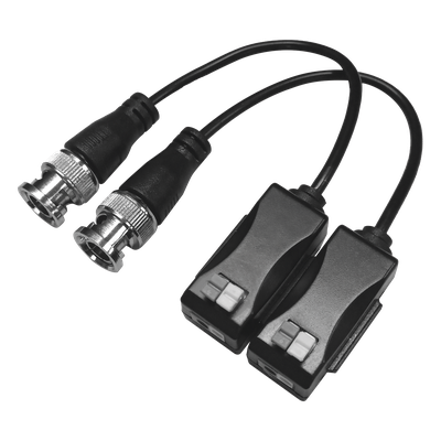 Kit de Transceptores (Baluns) con Terminal PUSH SUPERIOR PIG TAIL en ambos conectores, Resolución 4K , Cable flexible COAXIAL Blindado / COAXITRON / AUDIO POR COAXITRON /Conector 100% COBRE / Calidad PREMIUM