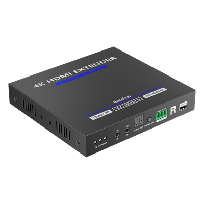 Receptor Compatible para Kits TT592 | Resolución 4K@60Hz | Cat 5e/6 | Distancia de 100 m | IPCOLOR | Control IR | Cero Latencia | Compatible con Switch Gigabit.
