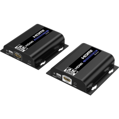 Kit extensor para distancias de hasta 200 metros | Resolución 4K @60Hz | Cat 6 | Conexión uno a uno y uno a muchos hasta 120 mts | Compatible con Switch gigabit | Control IR