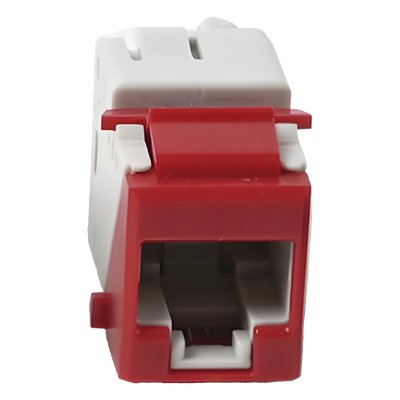 Jack UltraMAX Cat5e, UTP, Tipo Keystone, Color Rojo, Punch Down