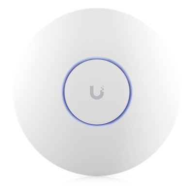 Punto de Acceso UniFi WiFi 6E Enterprise, alta densidad, hasta 600 usuarios, Mu-MIMO 4×4, bandas 2.4/5/6 Ghz, (1) puerto RJ45 2.5G (POE+ no incluido)