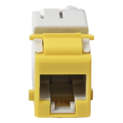 Jack Ultramax Cat6, UTP, Tipo Keystone, Color Amarillo, Punch Down