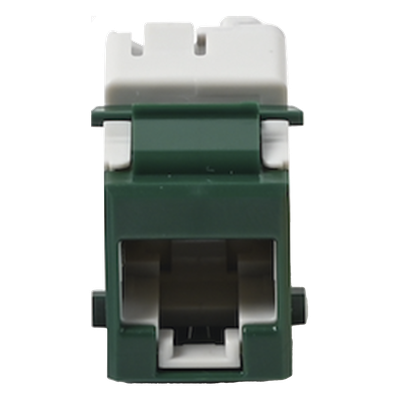 Jack Ultramax Cat6, UTP, Tipo Keystone, Color Verde, Punch Down
