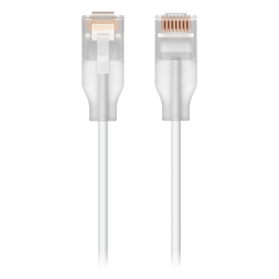 Patchcord UniFi Etherlighting de 30 cm (11.81 Pulgadas), hasta 10G / Soporta hasta PoE+++ / Conector RJ45 Transparente para Mejores Efectos de Luz con Switches USW PRO MAX
