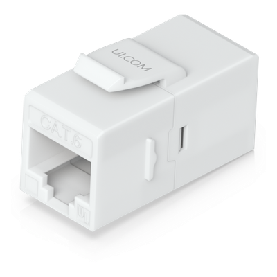 Keystone Coupler Cat6 Pass-Through para Cable Ethernet, Instalación Snap-In en Patch Panel, Paquete con 12 Piezas