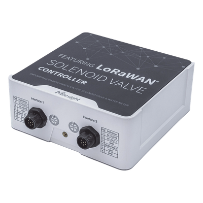Controlador IoT Industrial LoRaWAN para Válvulas Solenoides / 2 Salidas CC / 2 Entradas por Pulsos / IP67