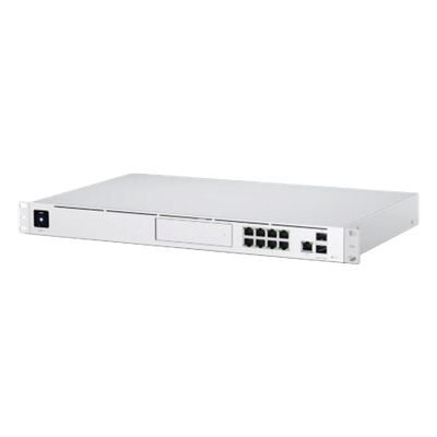 UniFi OS Console: Dream Machine Pro, con 1 puerto WAN Gigabit RJ45, 1 puerto WAN 10G SFP+ / 8 puertos LAN Gigabit RJ-45, y una bahía de HDD 3.5″ (No incluye HDD), Integra todas las aplicaciones UniFi