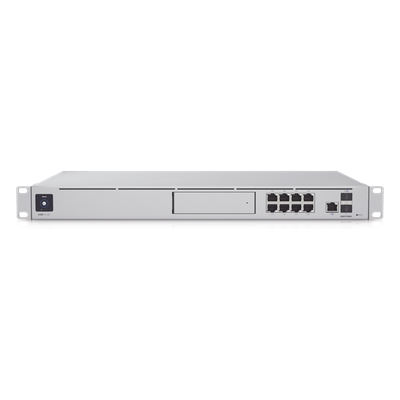 UniFi OS Console: Dream Machine Special Edition, 8 puertos LAN RJ45 con POE, 1 LAN SFP+, 1 WAN 2.5G RJ45 y 1 WAN SFP+, 128 GB de memoria interna. Todas las aplicaciones UniFi integradas