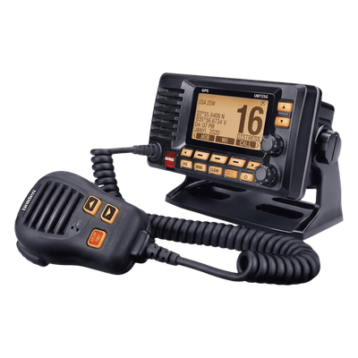 Radio Móvil Marino VHF / 25W RF / GPS Integrado / NMEA 2000 / DSC Clase D / IPX8 Sumergible / Negro