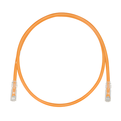 Cable de Parcheo TX6, UTP Cat6, Diámetro Reducido (28AWG), Color Naranja, 20 cm (7.87 pulgadas)