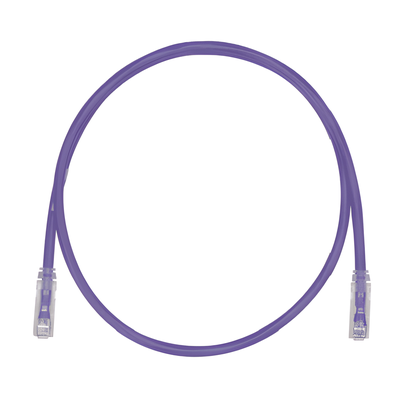 Cable de Parcheo TX6, UTP Cat6, Diámetro Reducido (28AWG), Color Violeta, 20 cm (7.87 pulgadas)