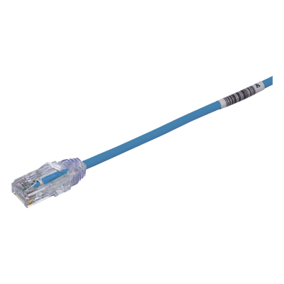 Cable de Parcheo TX6, UTP Cat6, Diámetro Reducido (28AWG), Color Azul, 10 Metros (32.81 Pies)