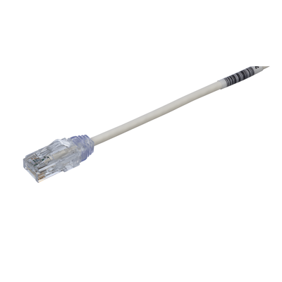 Cable de Parcheo TX6, UTP Cat6, Diámetro Reducido (28AWG), Color Blanco Mate, 4.57 Metros (15 Pies)