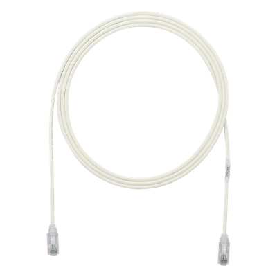Cable de Parcheo TX6, UTP Cat6, Diámetro Reducido (28AWG), Color Blanco Mate, 0.91 Metros (3 Pies)