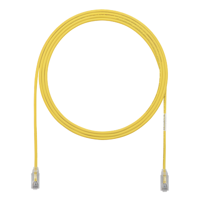 Cable de Parcheo TX6, UTP Cat6, Diámetro Reducido (28AWG), Color Amarillo, 0.91 Metros (3 Pies)
