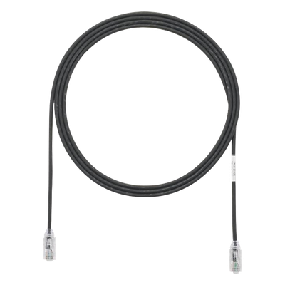 Cable de Parcheo TX6, UTP Cat6, Diámetro Reducido (28AWG), Color Negro, 1.52 Metros (5 Pies)