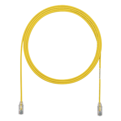 Cable de Parcheo TX6, UTP Cat6, Diámetro Reducido (28AWG), Color Amarillo, 1.52 Metros (5 Pies)