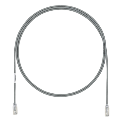 Cable de Parcheo UTP Cat6A, CM/LSZH, Diámetro Reducido (28AWG), Color Gris, 6.1 Metros (20 Pies)