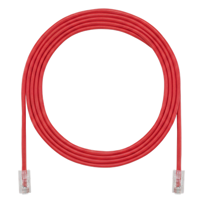 Cable de Parcheo UTP, Cat6A, 24 AWG, CM, Color Rojo, 6.71 Metros (22 Pies)