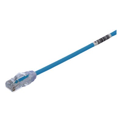Cable de Parcheo UTP Cat6A, CM/LSZH, Diámetro Reducido (28AWG), Color Azul, 9.14 Metros (30 Pies)