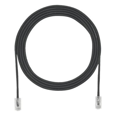Cable de Parcheo UTP Cat6A, CM/LSZH, Diámetro Reducido (28AWG), Color Negro, 0.91 Metros (3 Pies)