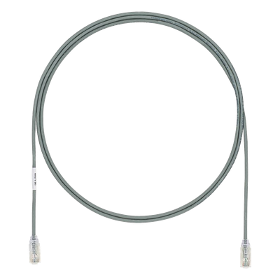 Cable de Parcheo UTP Cat6A, CM/LSZH, Diámetro Reducido (28AWG), Color Gris, 1.52 Metros (5 Pies)