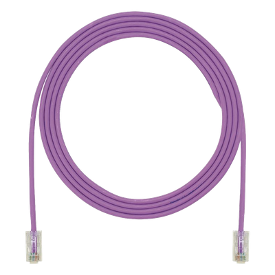 Cable de Parcheo UTP Cat6A, CM/LSZH, Diámetro Reducido (28AWG), Color Violeta, 2.13 Metros (7 Pies)
