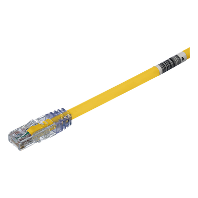 Cable de Parcheo UTP, Cat6A, 24 AWG, CM, Color Amarillo, 9.14 Metros (30 Pies)