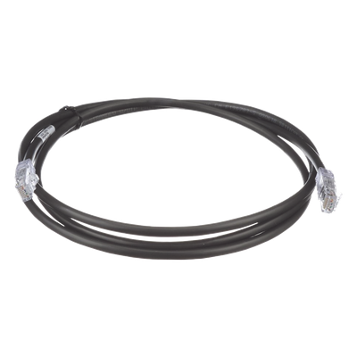 Cable de Parcheo UTP, Cat6A, 24 AWG, CM, Color Negro, 1.52 Metros (5 Pies)