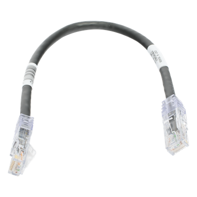 Cable de Parcheo TX6, UTP Cat6, 24 AWG, CM, Color Negro, 0.3 Metros (1 Pie)