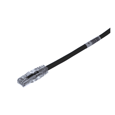 Cable de Parcheo TX6, UTP Cat6, 24 AWG, CM, Color Negro, 6.1 Metros (20 Pies)
