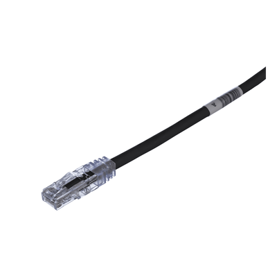Cable de Parcheo TX6, UTP Cat6, 24 AWG, CM, Color Negro, 2.13 Metros (7 Pies)
